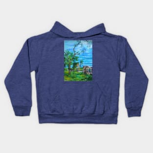 Rural Area House. Kids Hoodie